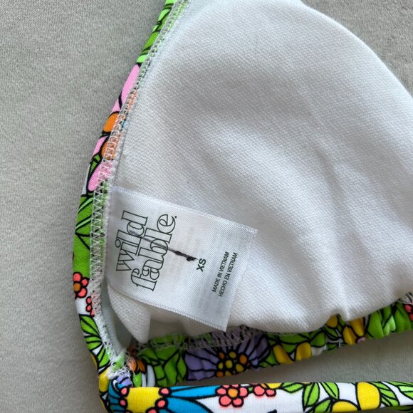 Wild Fable Colorful Floral Triangle Bikini Top - Picture 2 of 3
